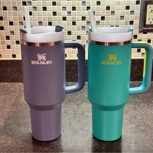 Stanley Flowstate Quencher 40oz Tumbler - Lot of 2 Blue & Teal GUC